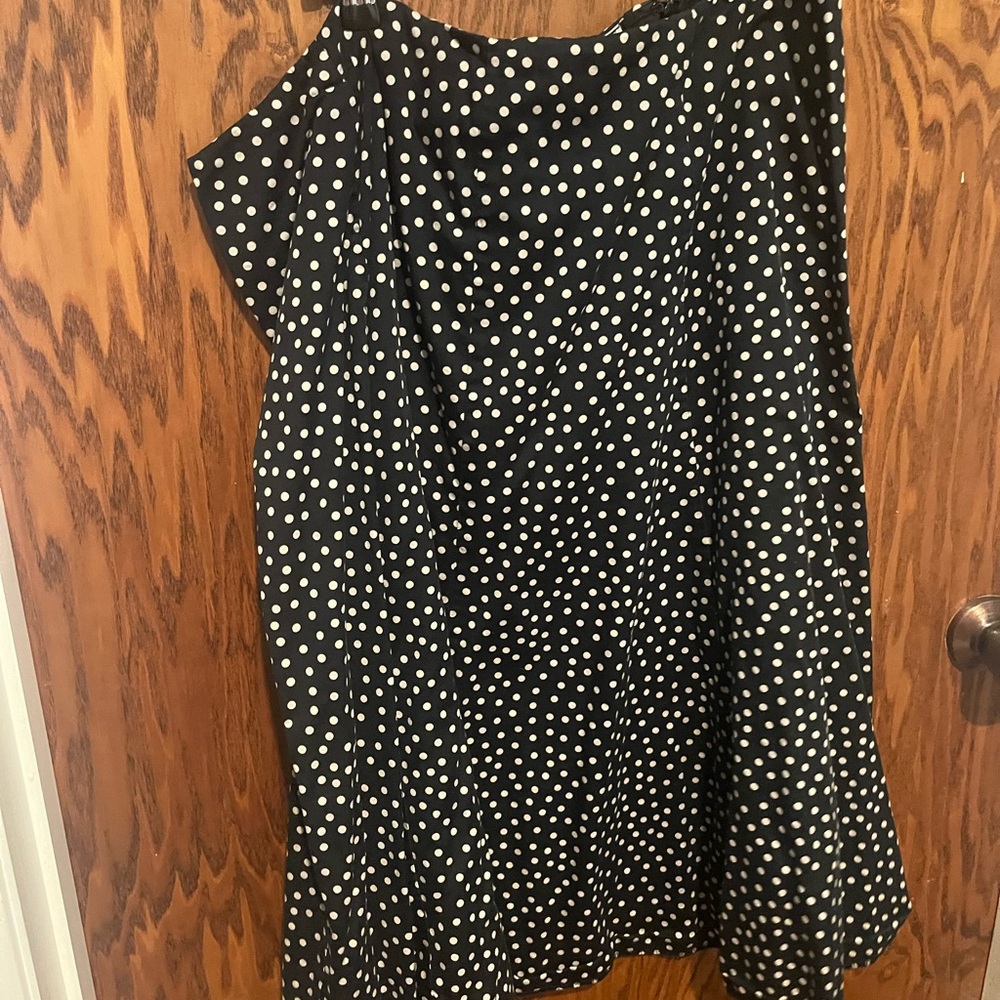 Black and White Polka Dot Skirt
